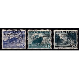  1936 - Polsk post i Danzig - AFA 26-28 -  Frimærke - Stemplet.